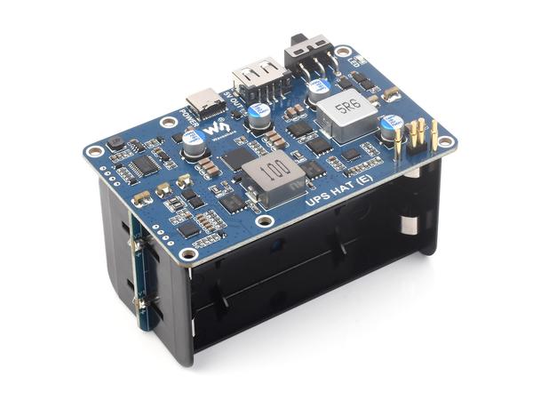 Charge Controller On Raspberry Pi Waveshare HAT UPS (E) pour Raspberry Pi, prend en charge 4 batteries Li ...