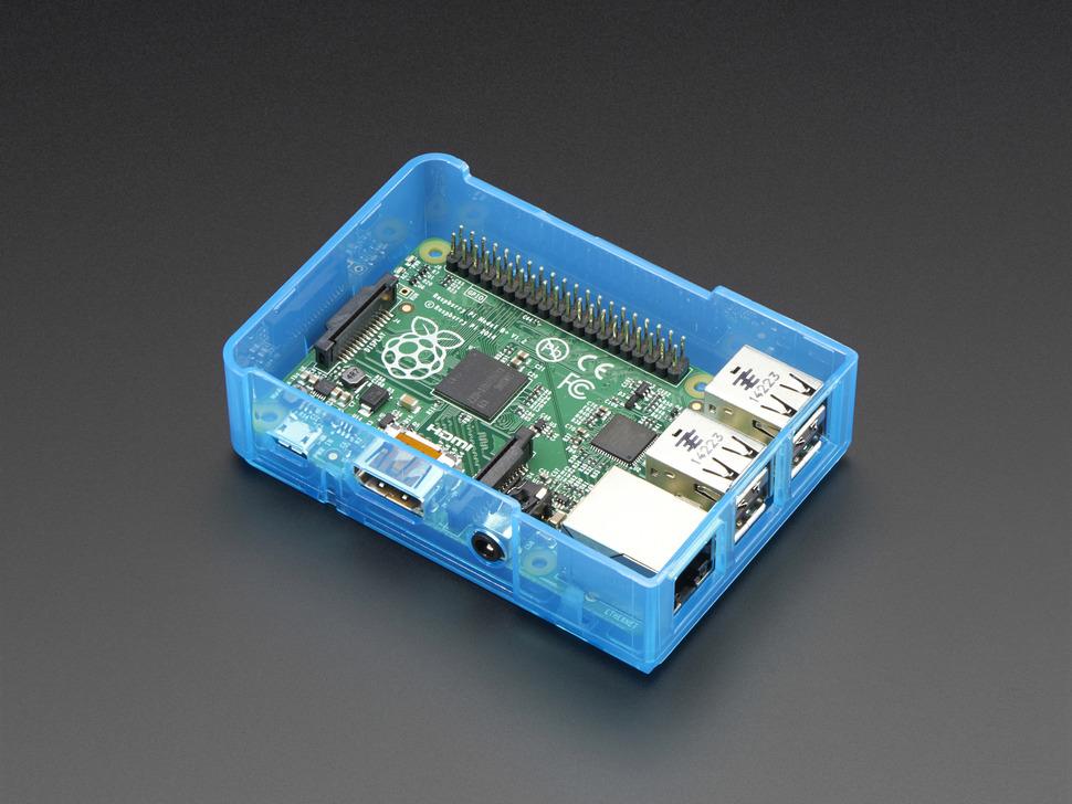 Adafruit Pi Model B+ / Pi 2 / Pi 3 case Basis - Blauw