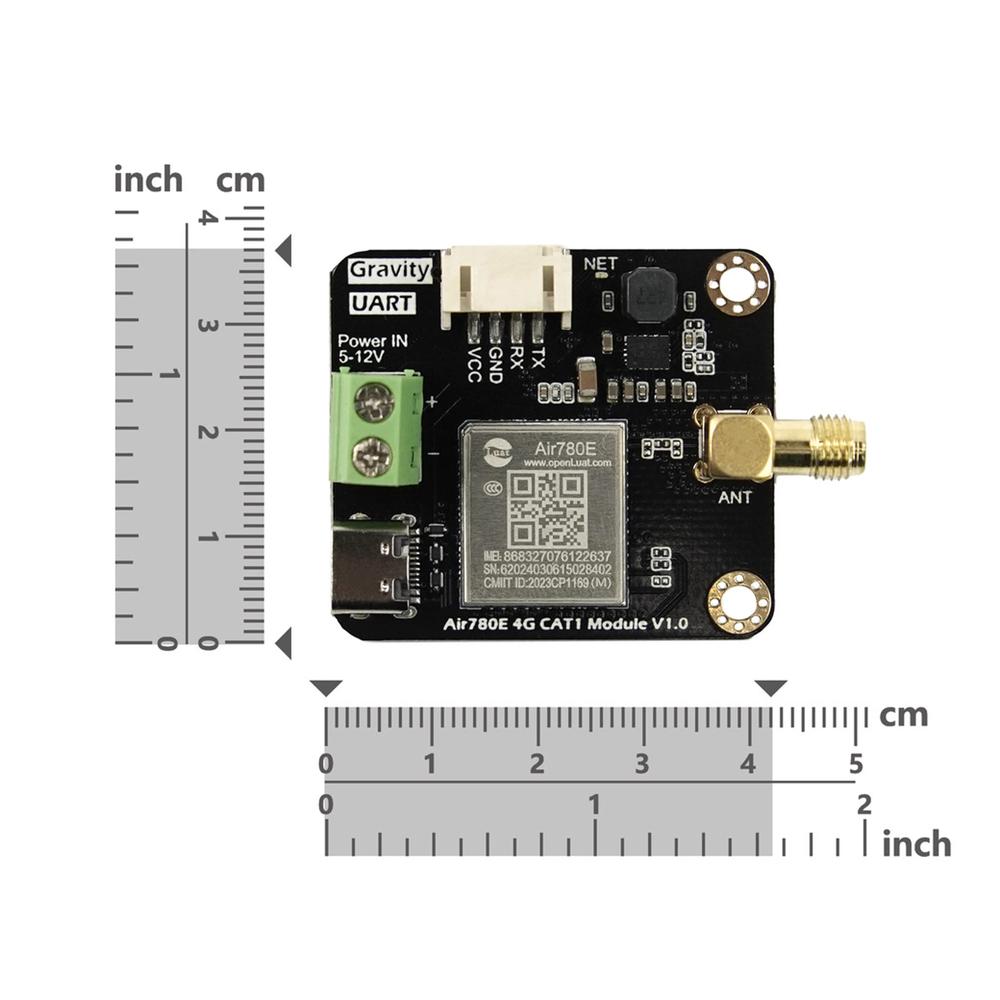 Air780e Module DFRobot Gravity: Air780E 4G IoT CAT1 Communication Module For China ...