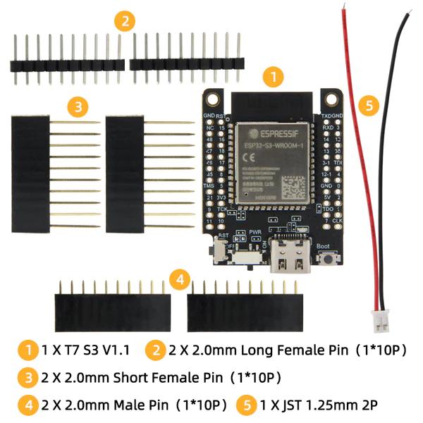 Scheda Di Sviluppo ESP32-S3 Con Wi-Fi E Bluetooth, 16MB Flash, 8MB PSRAM, Doppio Core 240MHz, Connettore Type-C