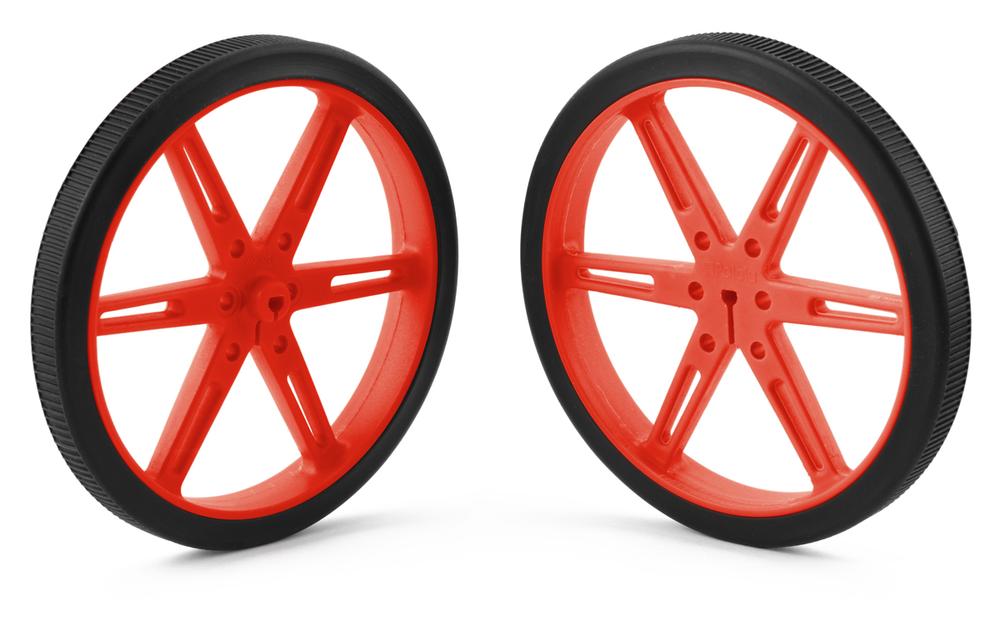Paire de roues Pololu 80 × 10 mm - Rouge