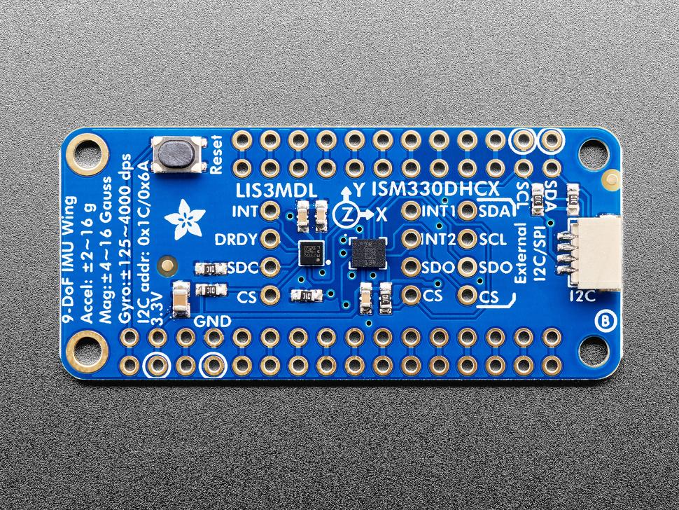 Adafruit ISM330DHCX + LIS3MDL FeatherWing