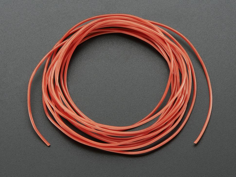 Adafruit Siliconen hoes stranded - kerndraad - 2m 30AWG rood