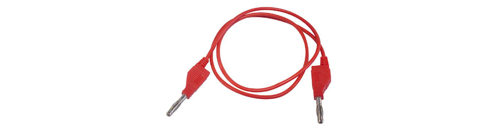 Velleman Cavi guida Banane in plastica stampata 4mm - Rosso