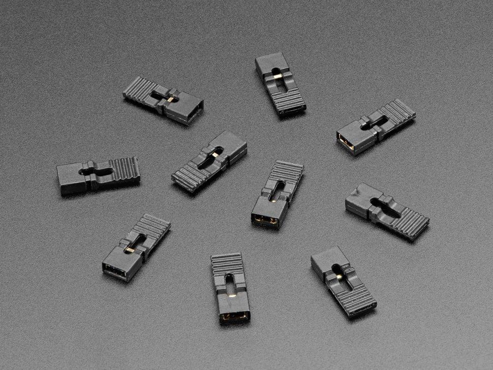 Adafruit jumper shunt met handvat (0,1" / 2,54 mm) – 10 stuks