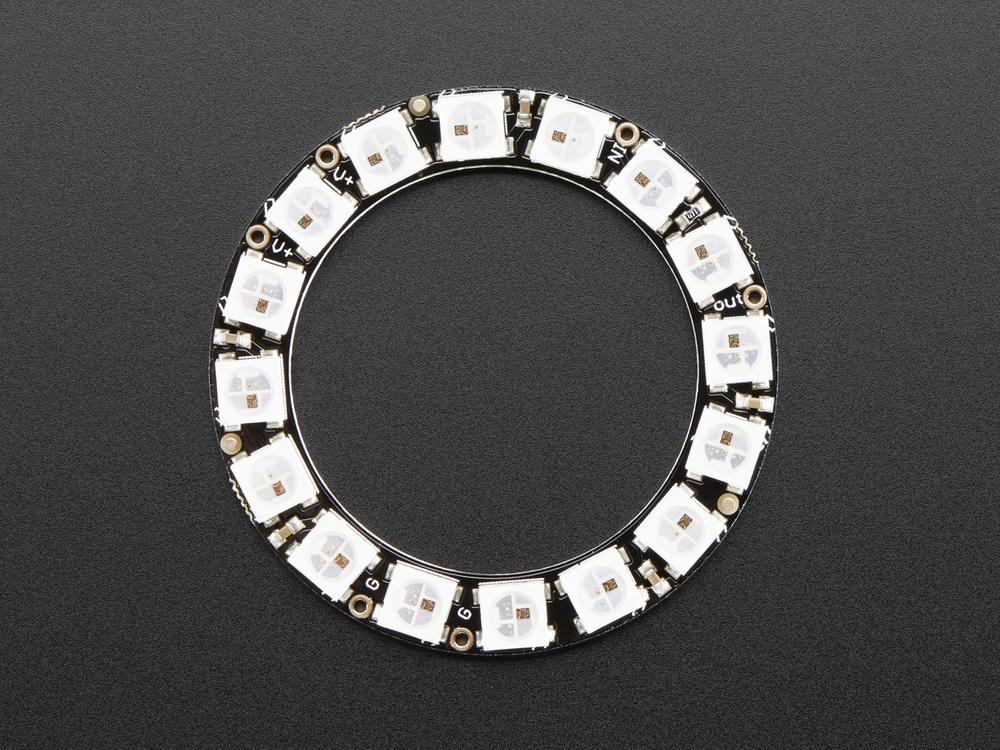 Anneau LED Dioche 24 Bits RGB - Ring Light Pour Caméra, 24 LED Adressables, Alimentation USB - Accessoire Photo/Vidéo