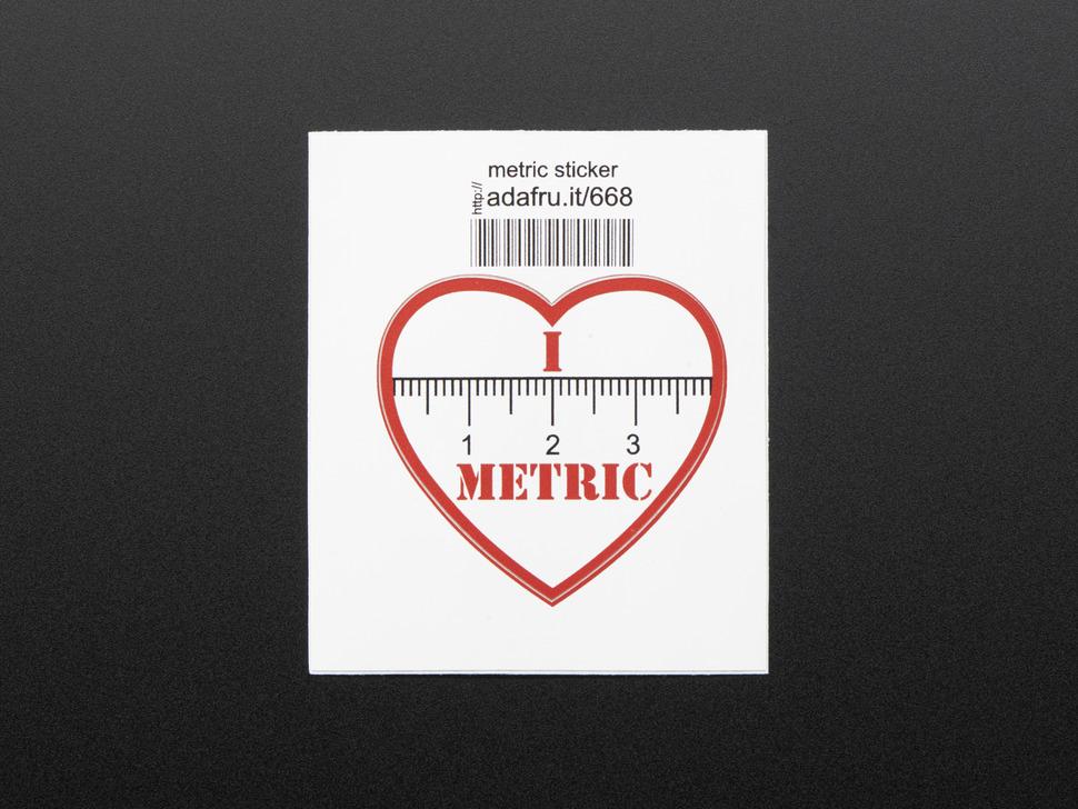 Adafruit Ik "hart" METRIC - Sticker!