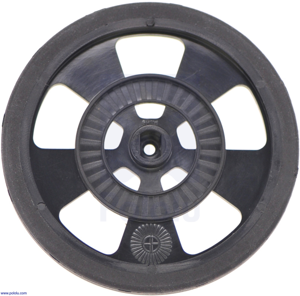 Pololu Ruota Solarbotics GMPW-B NERA con strisce encoder, pneumatico in silicone