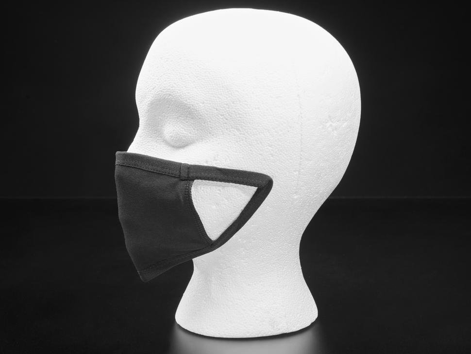 Adafruit Eenvoudig zwart 3-laags katoenen masker - kindermaat