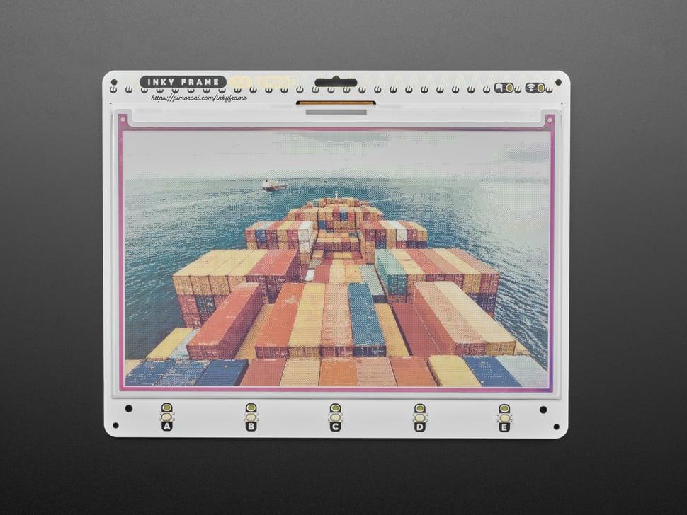 Adafruit Pimoroni Inky Frame 7.3" - Pico 2 W Aan Boord