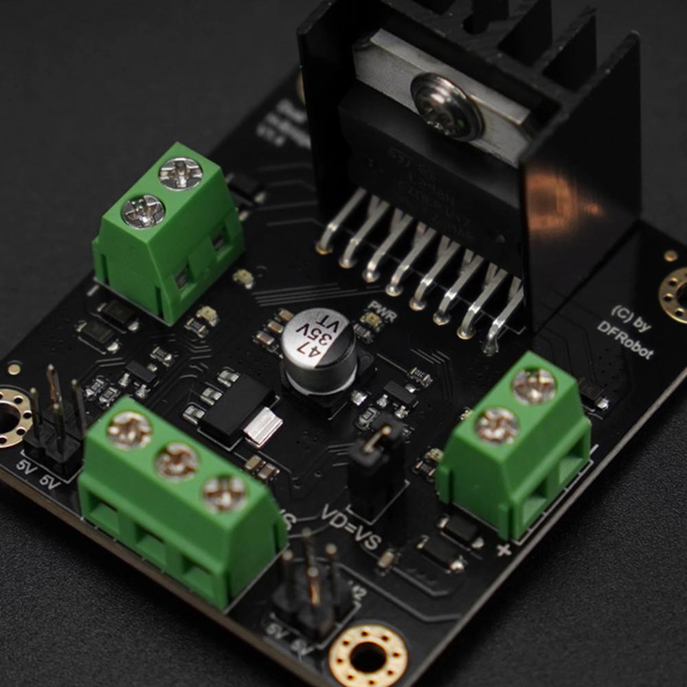 DFRobot 4,8-46 V, 2 A dubbele motorcontroller met L298N high-power chip ...