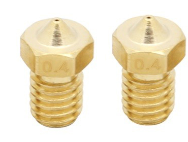 Extruder nozzle 0,4mm voor 1,75mm filament - 2 stuks