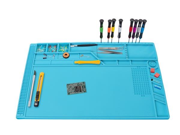 Tapis De Soudure En Silicone ESD Extra Large - 300 X 45 Cm - Résistant à La Chaleur, Antistatique - Pour établi De Réparation électronique