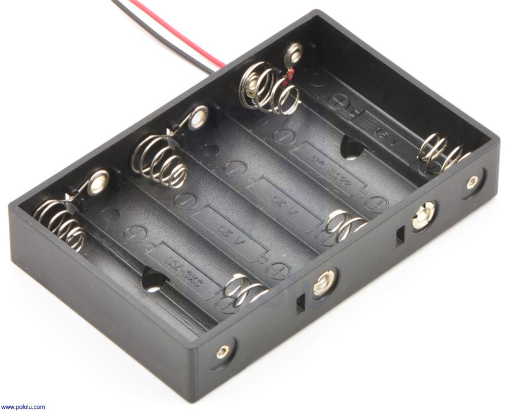 2 Portabatterie A Molla Per 6 Batterie AA (1.5V) – Doppia Faccia, Scatola Nera Per Contenitore