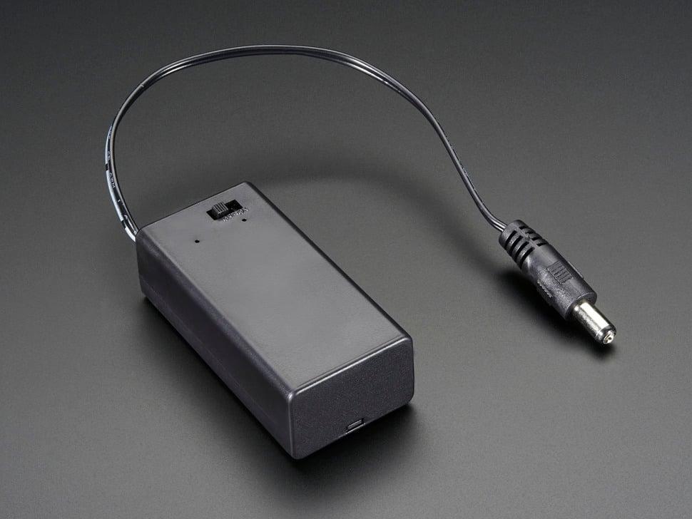 Adafruit 9V batterijhouder met schakelaar en 5,5 mm/2,1 mm stekker