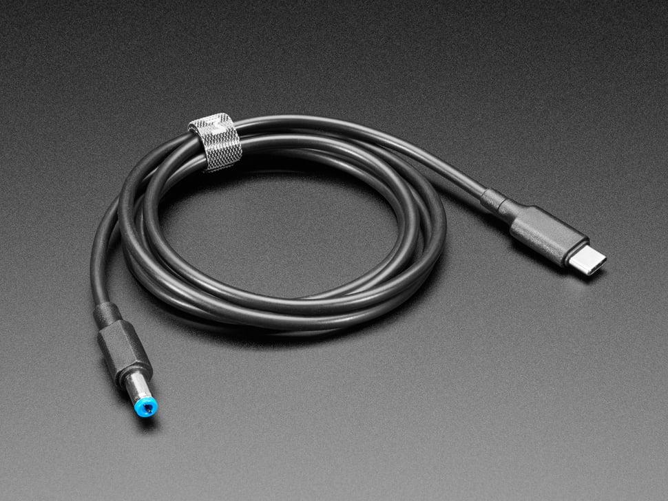 Adafruit USB Type C 3.1 PD naar 5,5 mm barrel jack-kabel - 9V 5A- output