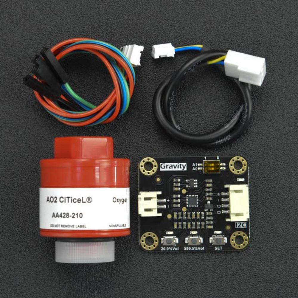 O2 Sensor Dfrobot 3d Model DFRobot Gravidade: Sensor eletroquímico de oxigênio/O2 (0-100%Vol, I2C ...