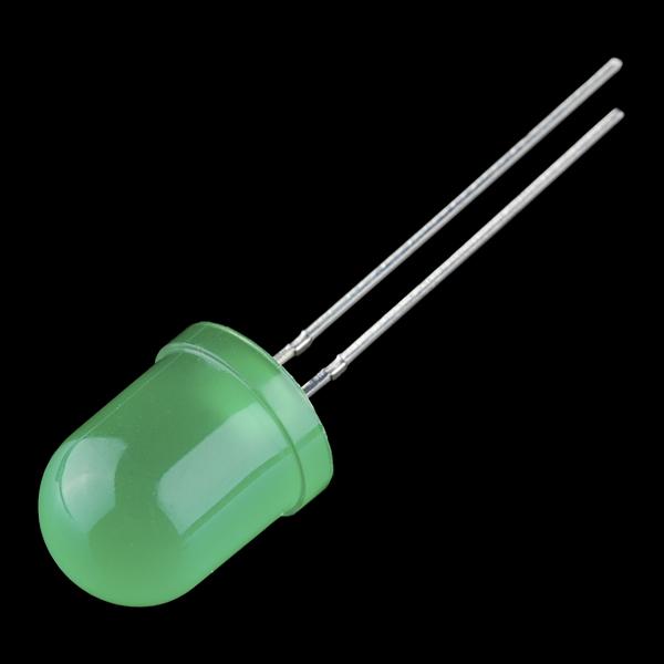 Diffuus LED - green 10 mm