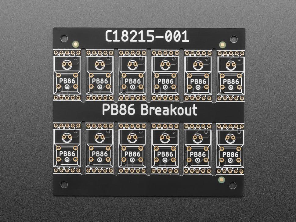 Adafruit PB86 Stapschakelaar Breadboard-Vriendelijke Breakout PCB - Set van 12