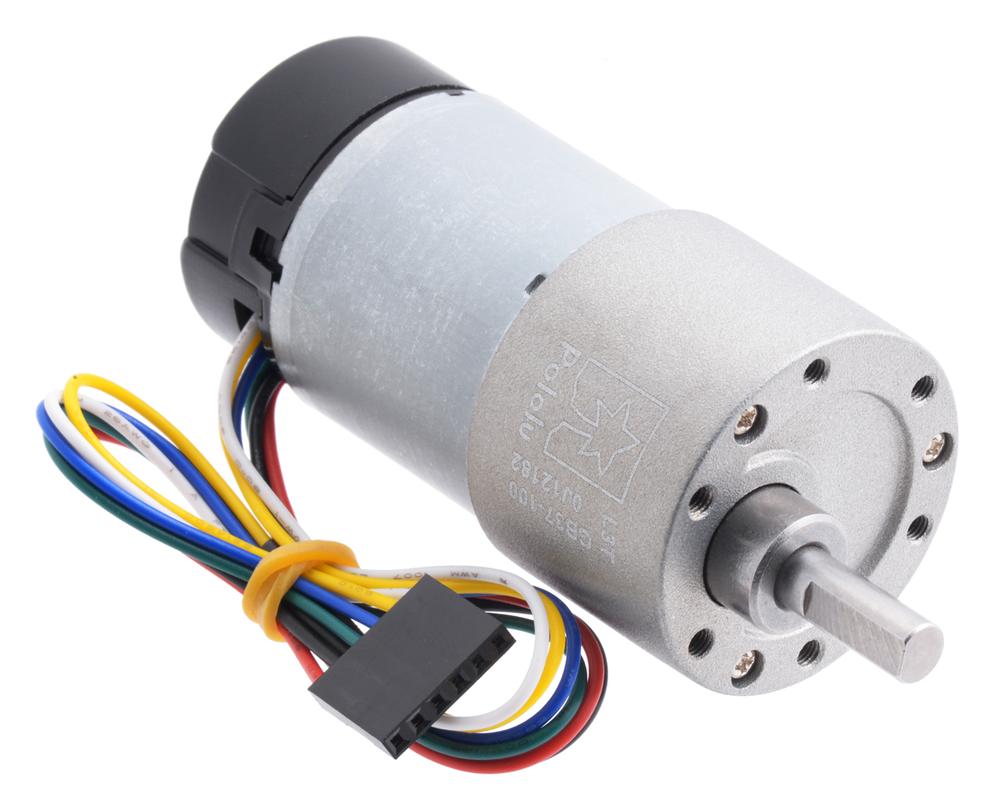 Motoriduttore metallico 100:1 37Dx73L mm 12V con Encoder 64 CPR