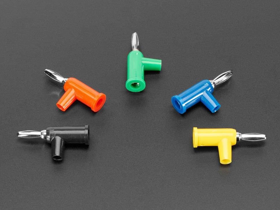 Adafruit Soldeervrije stapelbare bananenstekkers 4 mm - verpakking van 5, meerkleurig