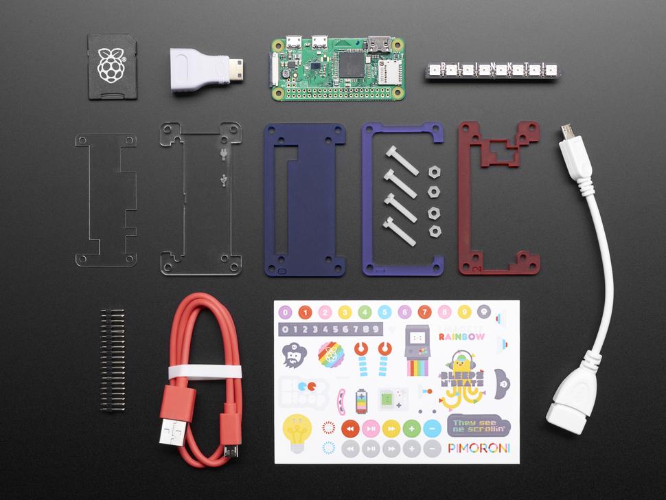 Adafruit Pimoroni Pi zero W Starterkit