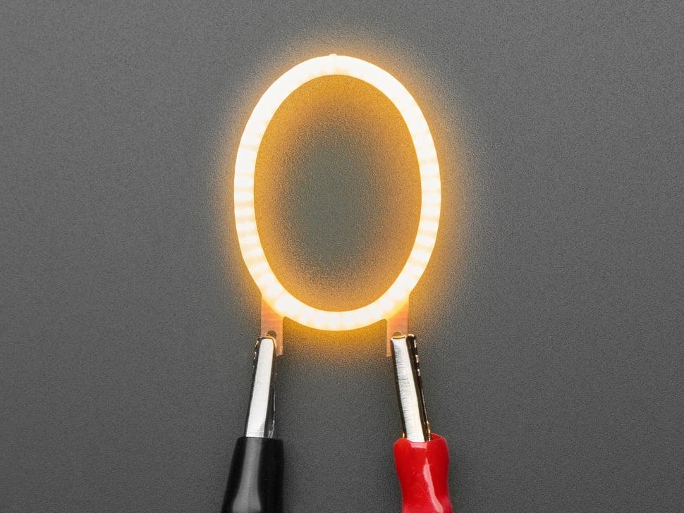 Adafruit Nummer LED Gloeidraad - Warm Wit "0"