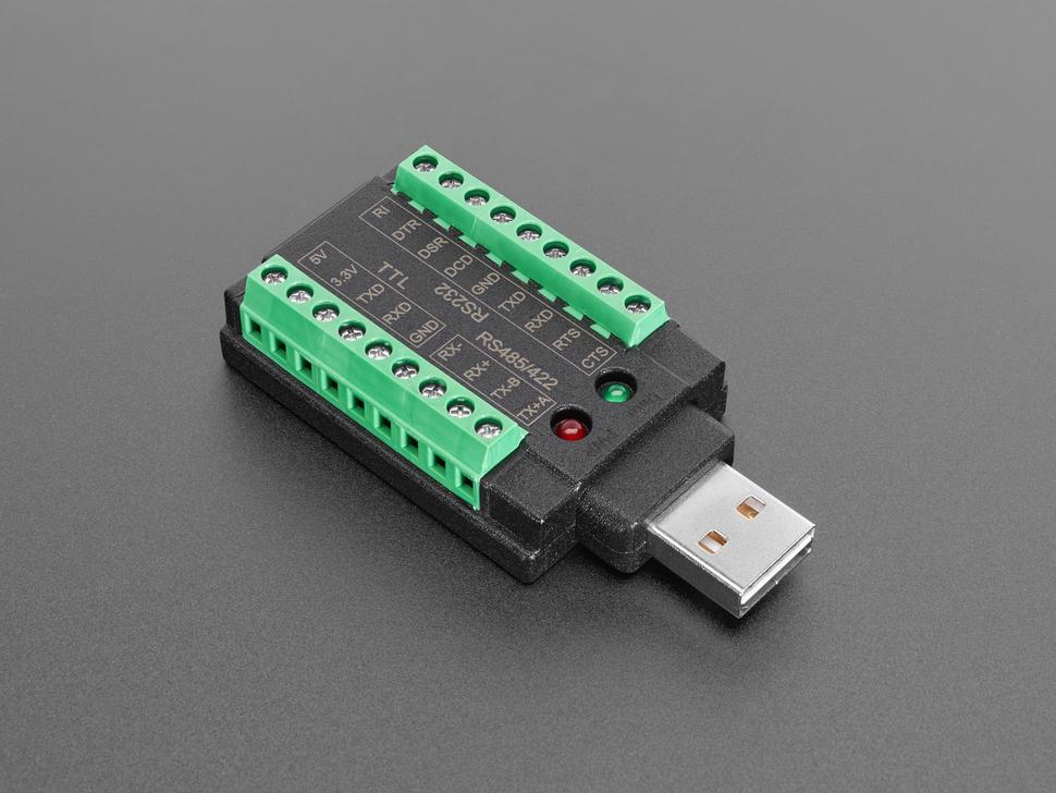 Adafruit USB naar Multi-Protocol Seriële Adapter: RS-232 / TTL UART / RS-485