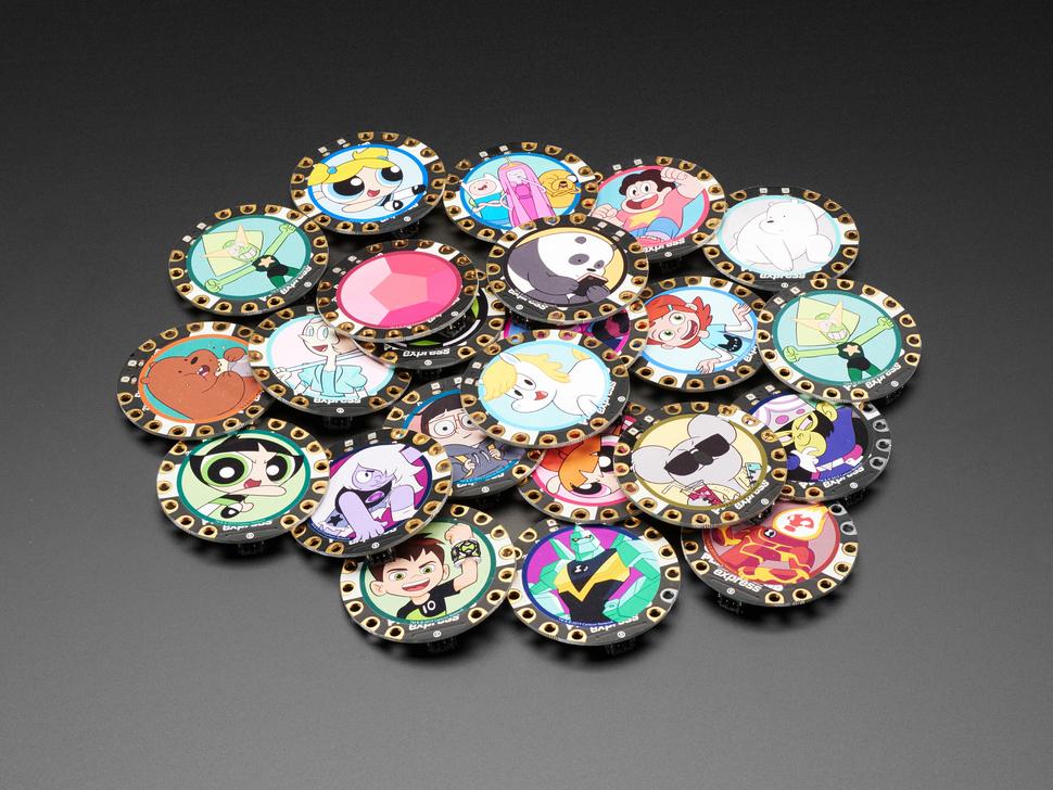 Adafruit Cartoon Network-stickerset voor Circuit Playground Express