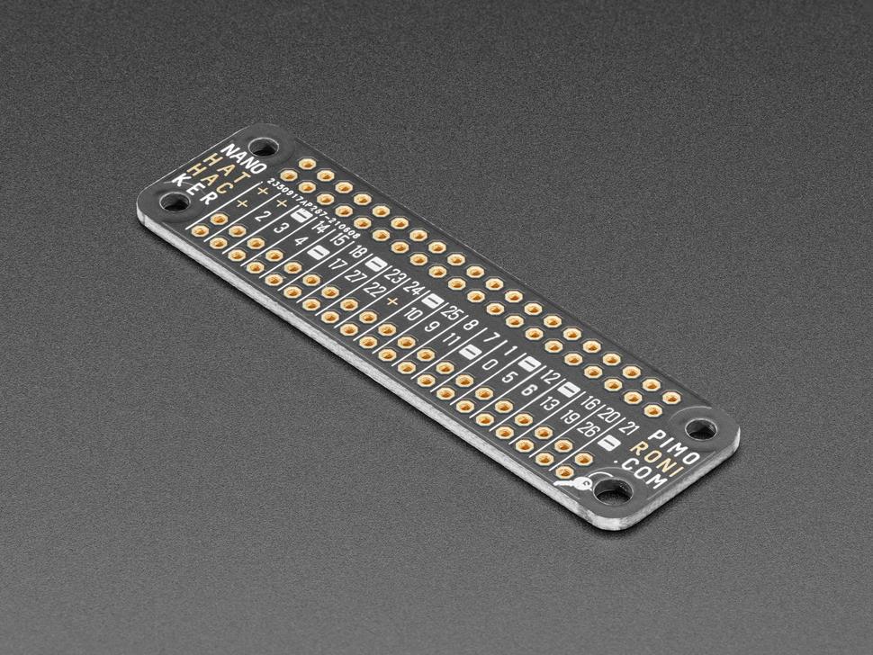Adafruit Pimoroni Nano hat Hacker