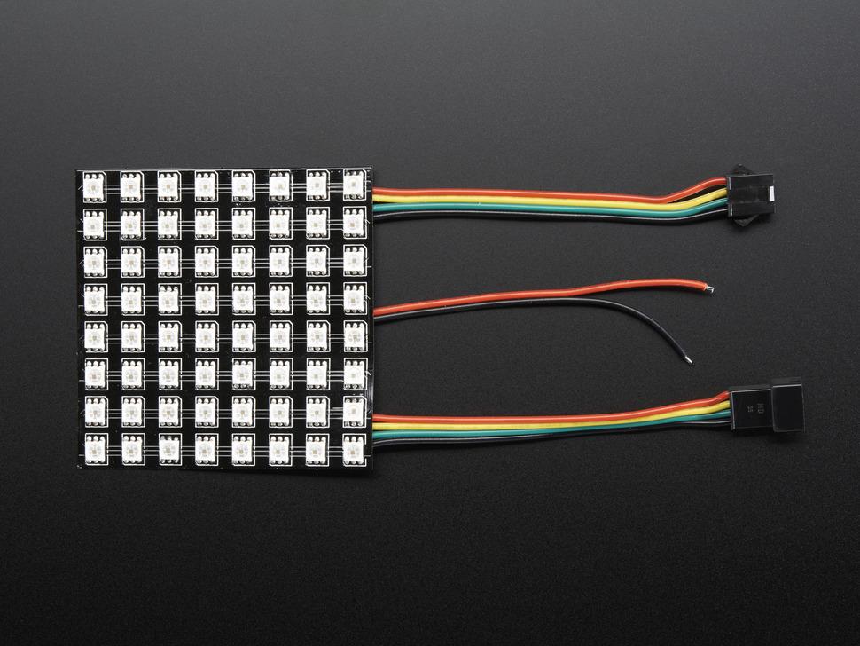 Flexibele Adafruit DotStar Matrix 8x8 - 64 RGB LED-pixels