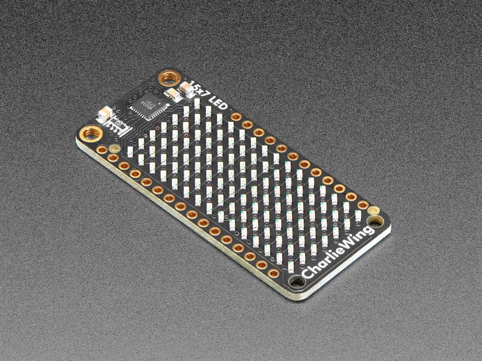 Adafruit 15x7 CharliePlex LED Matrix display FeatherWing - Rood