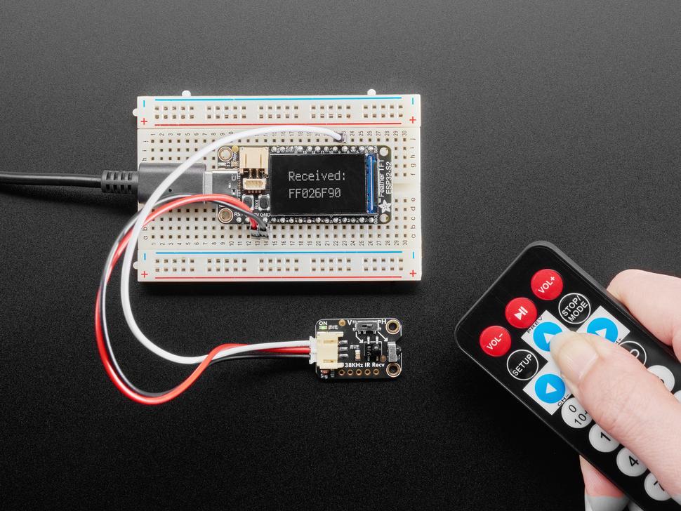 Adafruit Infrarood IR Afstandsbediening Ontvanger - STEMMA JST PH 2mm