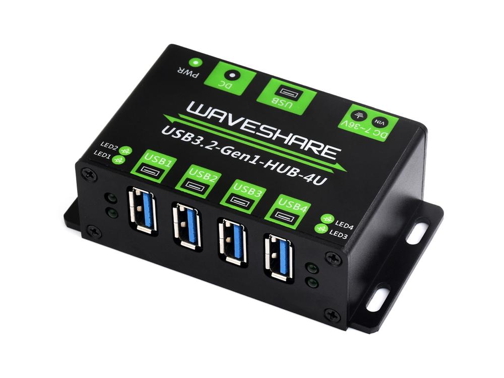 Hub USB Waveshare 3 Porte Grado Industriale - Ethernet E Alimentazione 5V