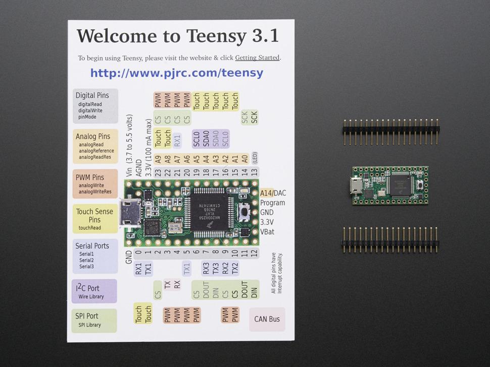 Adafruit Teensy 3.1 + header