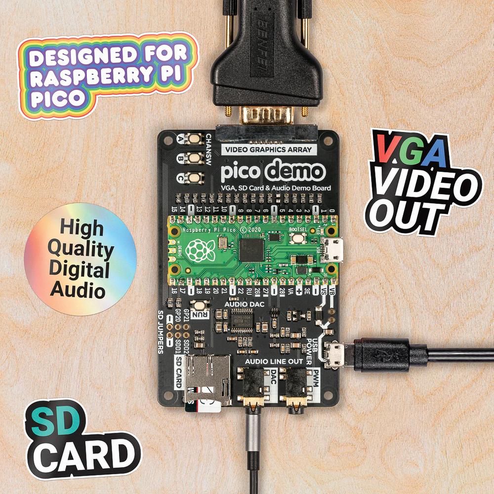 Pimoroni Pico VGA -demopohja - PIM553