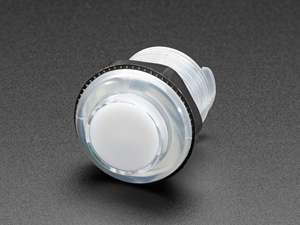 Adafruit Arcade-knop met LED - 30 mm doorschijnend helder