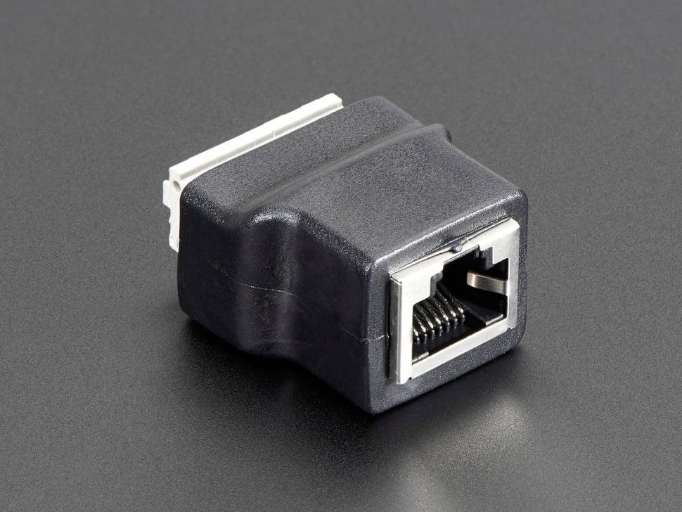 Adafruit Ethernet RJ45 Female Socket Push-Terminal Block