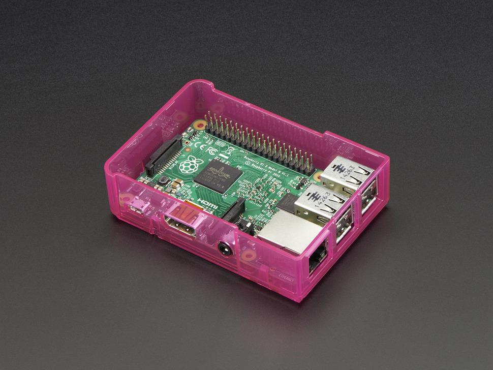 Adafruit Pi Model B+ / Pi 2 / Pi 3 case Basis - Roze