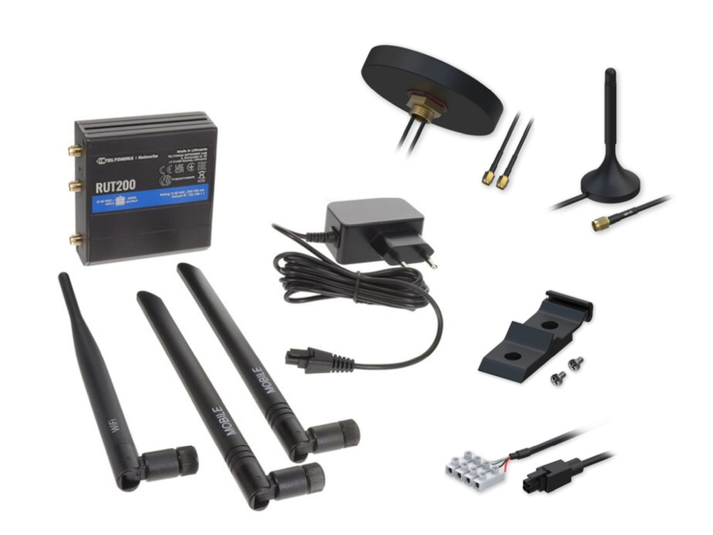 Any brand Teltonika RUT200 Industriële LTE WiFi Router Set