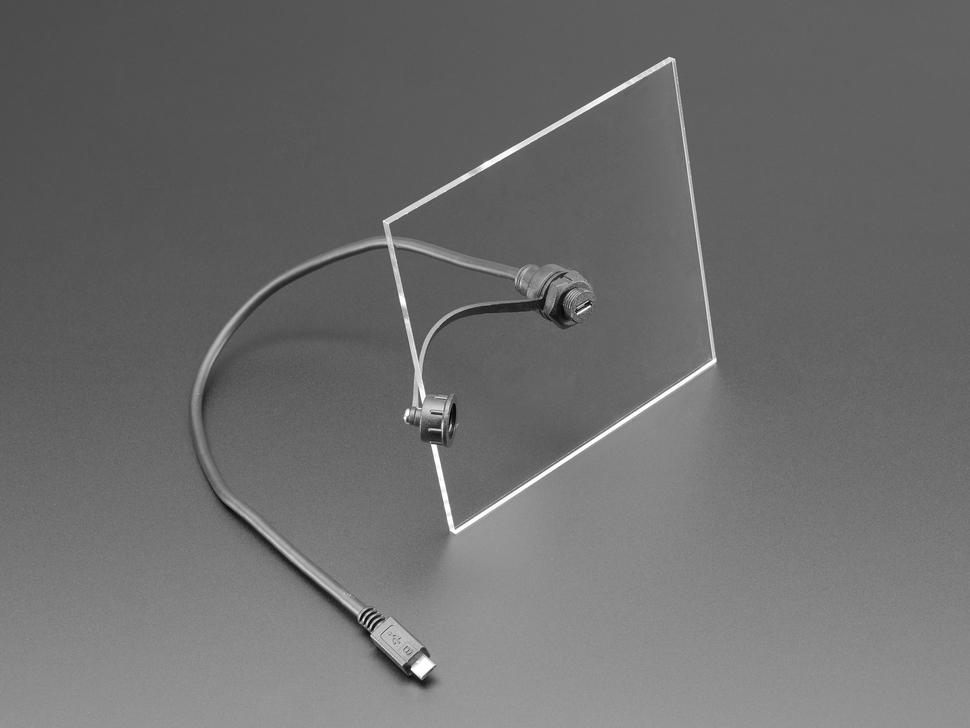 Adafruit Cable de extensión USB Micro B pequeño y redondo USB montaje en panel