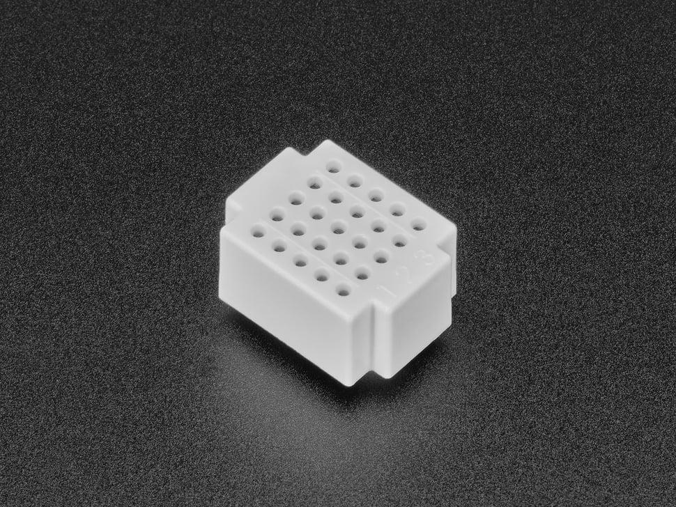 Adafruit Mini soldeerloos breadboard - Wit 5 rijen - 25 punten in totaal