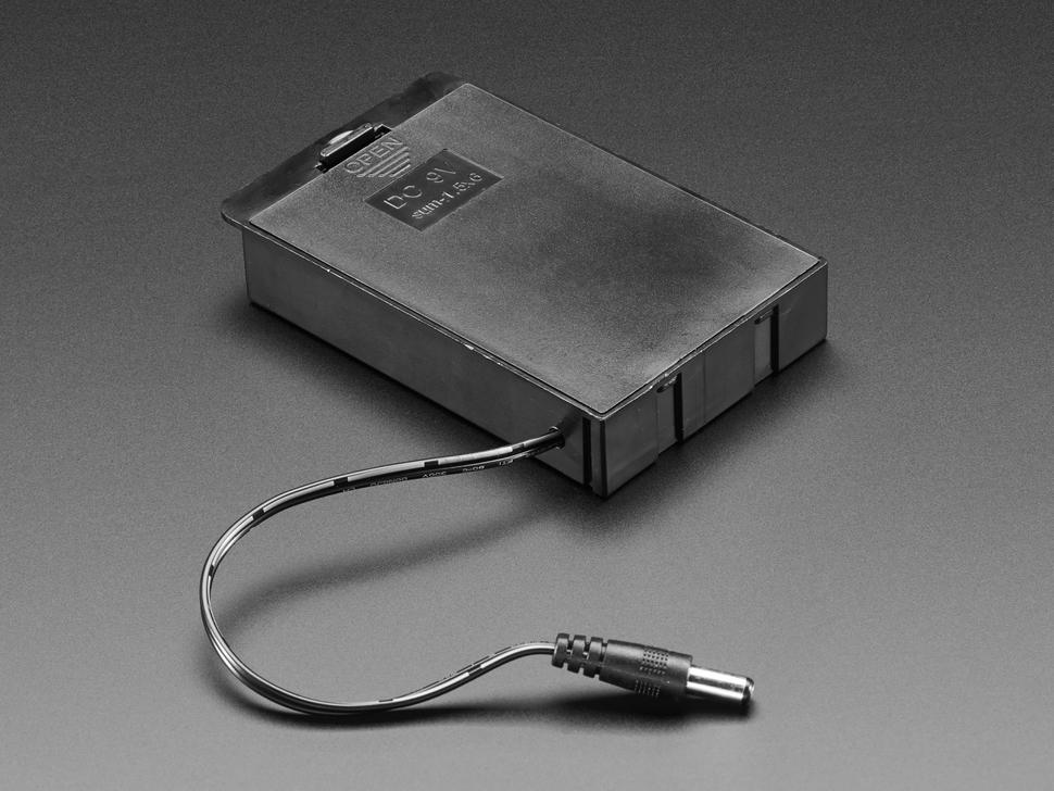 Adafruit 6 x AA-batterijhouder met 5,5 mm/2,1 mm-stekker