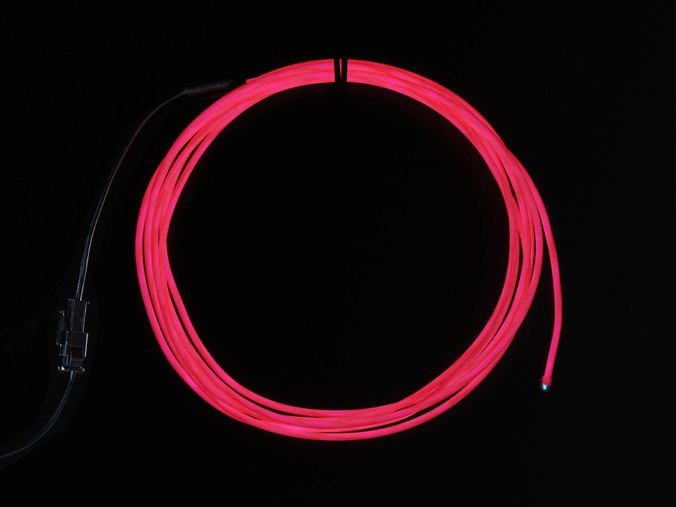 Adafruit Cavo elettroluminescente (EL) rosa - 2,5 metri