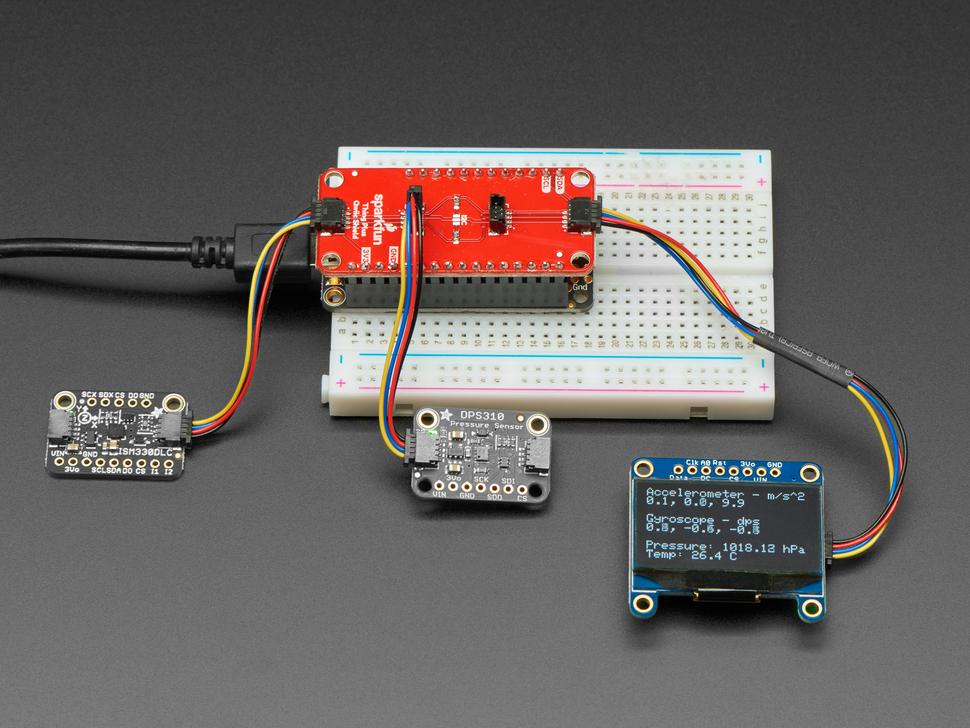 Adafruit Sparkfun Qwiic / STEMMA QT FeatherWing ( shield voor Thing Plus)