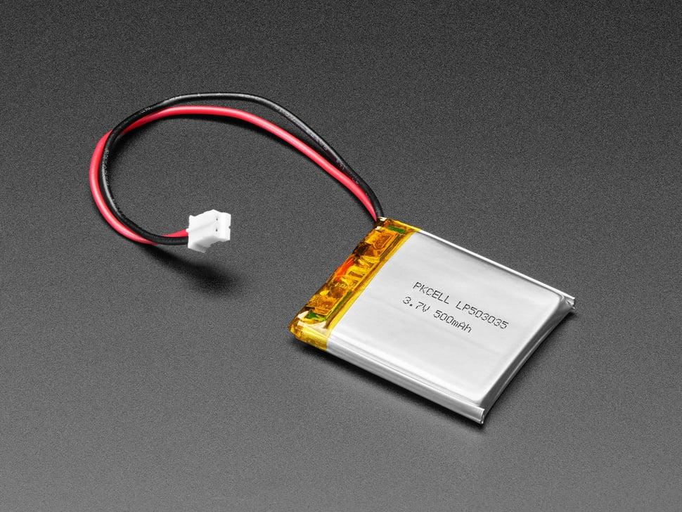 Adafruit Lithium-ion-polymeerbatterij - 3,7 V 500 mAh
