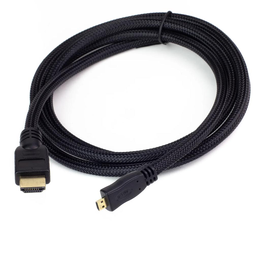 Twozoh Câble Micro HDMI Vers HDMI 2 M – Nylon Tressé, 4K 60 Hz, 3D, Compatible GoPro, Sony A6000, Raspberry Pi 4