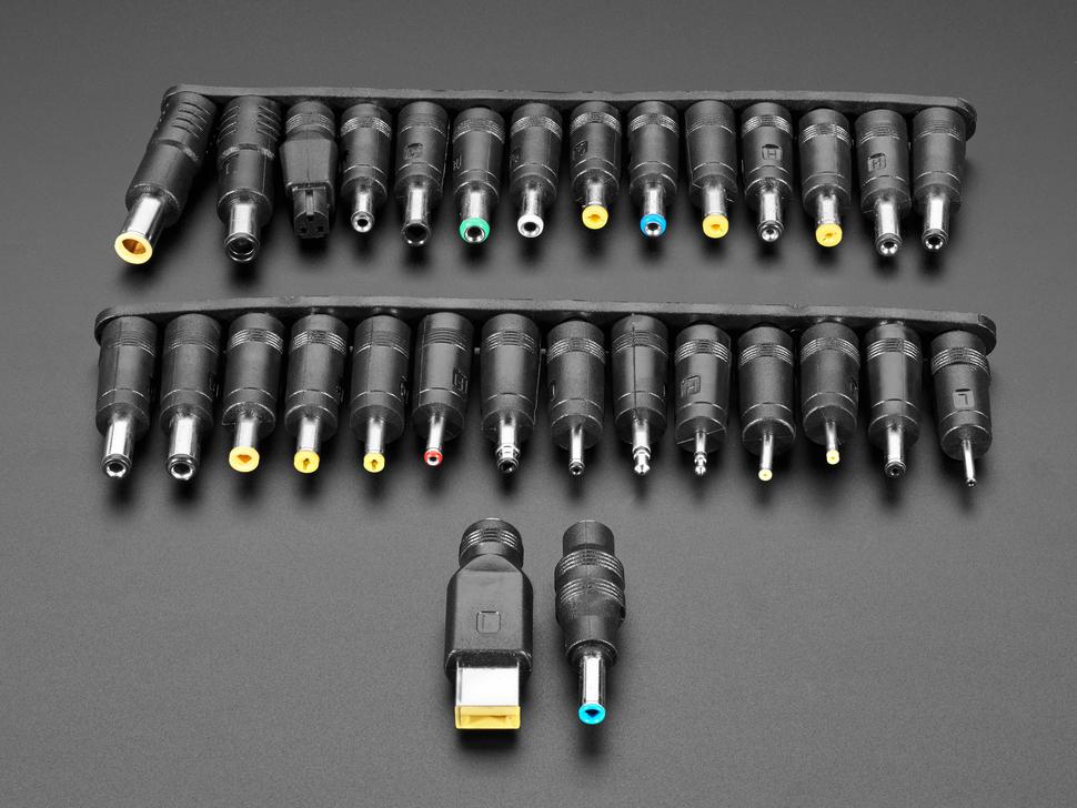 Adafruit 30-delige 5,5/2,1 mm naar DC-cilinderjackadapterkit