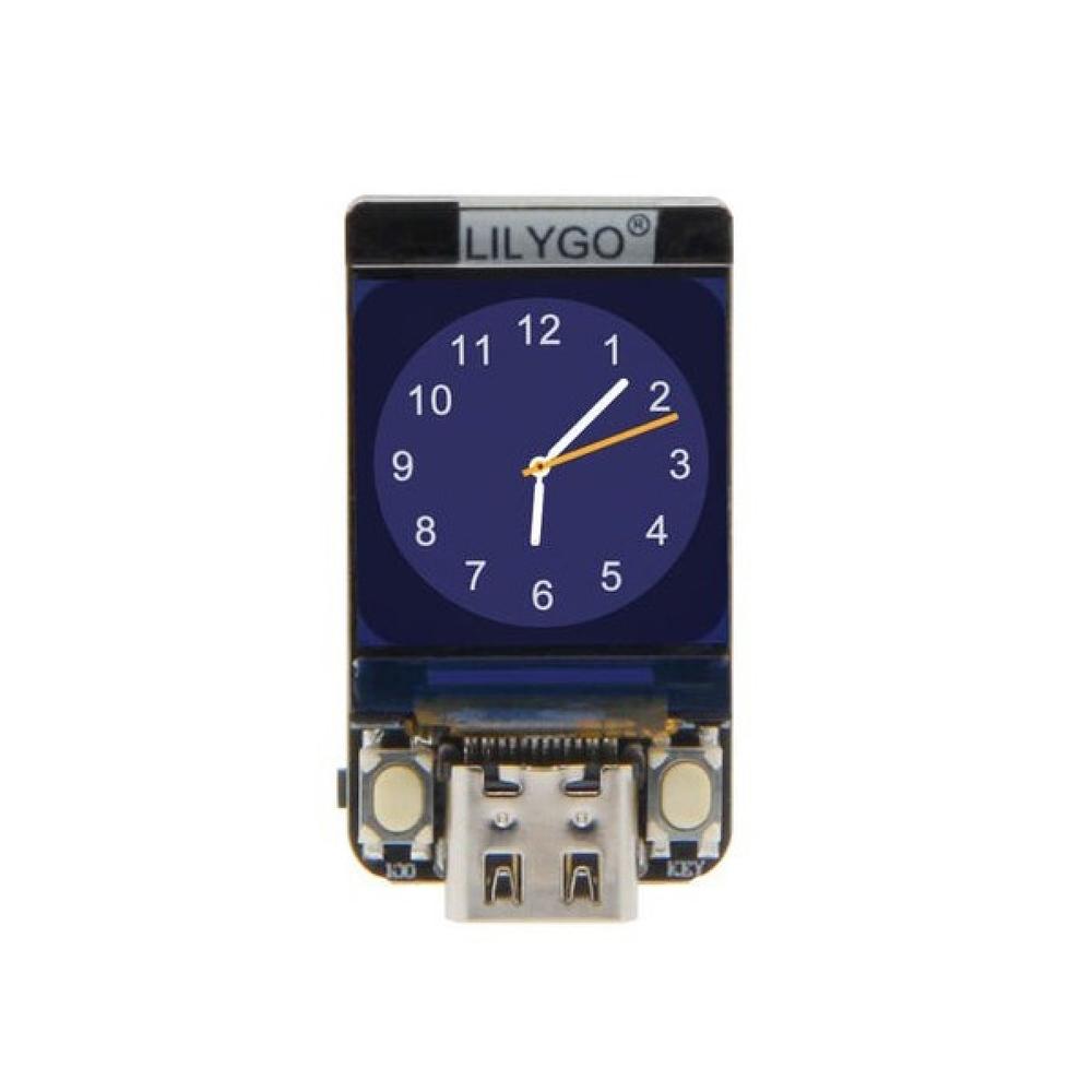 LilyGO T-QT Pro ESP32-S3 - 8MB blixt - med 0,85 tums IPS-skärm - Lödda rubriker