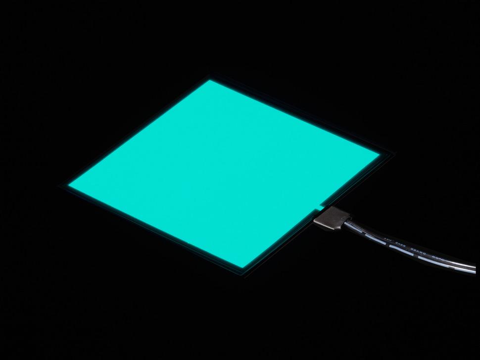 Elektroluminescerande (EL) Panel Starter Pack - Aqua - 10cm x 10cm